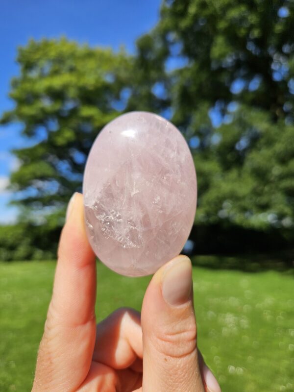 Rosakvarts palmstone #1