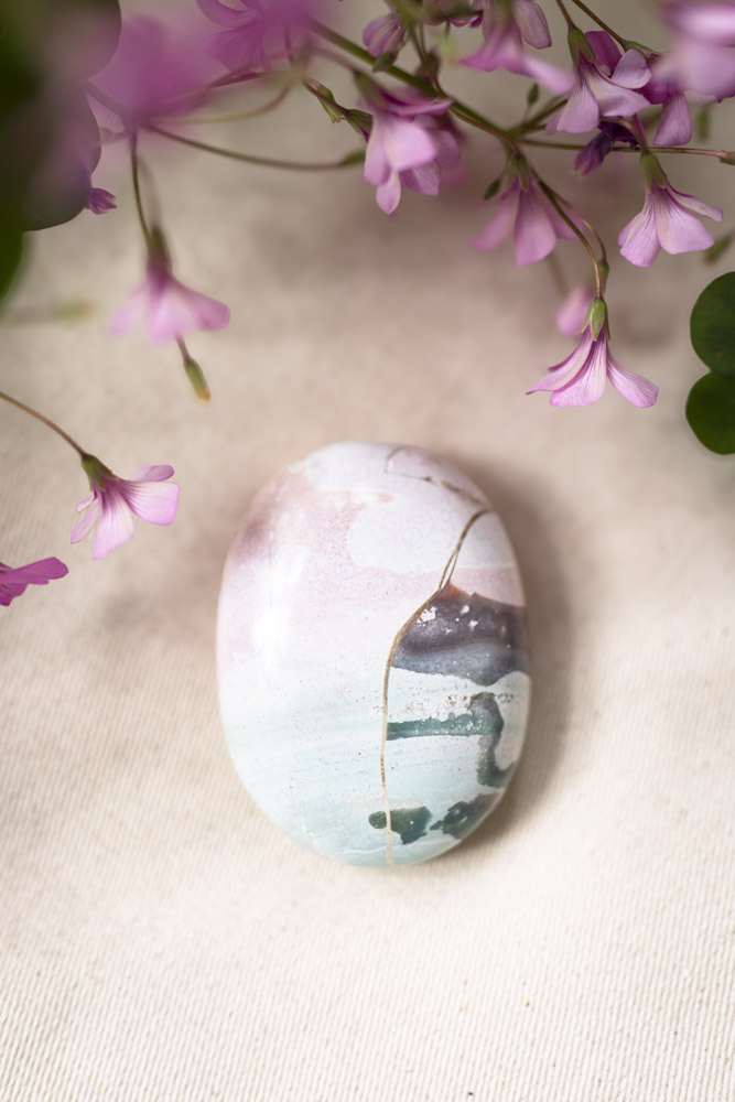 Unicorn Jaspis palmstone for eventyr, magi og glæde